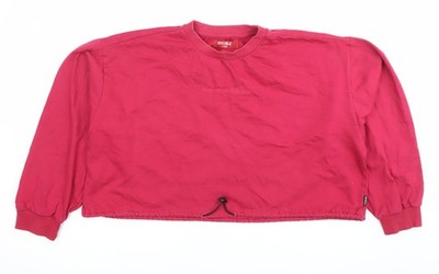 Redbat Damen Pullover Sweatshirt rot L Baumwollmischung Kordelzug