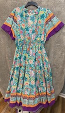 Haptics Womens 2XL Floral V Neck Mini Dress Short Sleeve