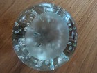 sphere paperweight Art Glass Hand Blown  Controlled Bubbles Clear Glass  — photo 4