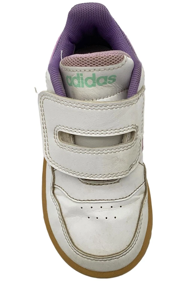 Tenis Adidas para niñas pequeñas con aros blanco/fliss lila/violeta fusión Foto 2 de 3