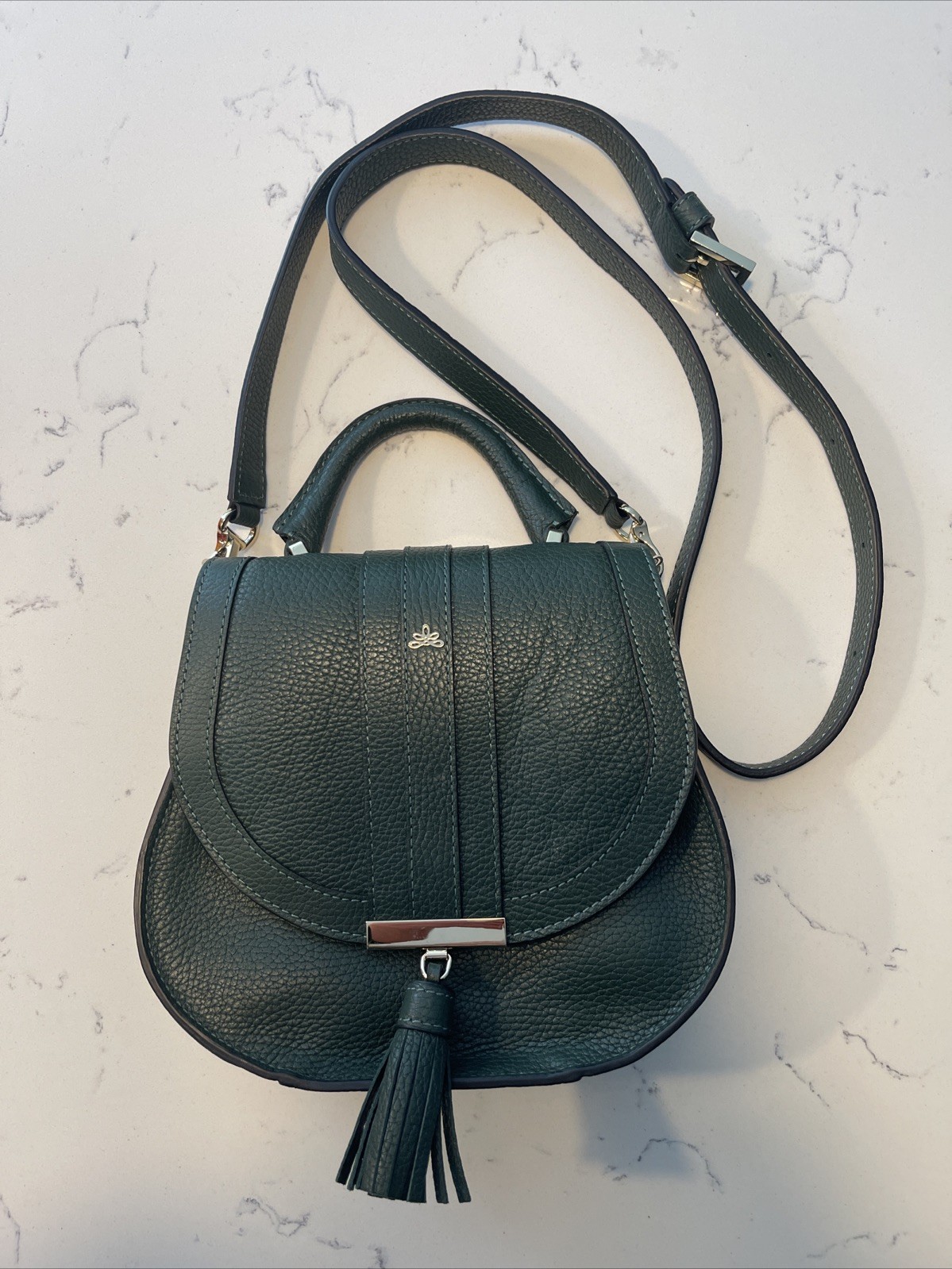 Demellier Mini Venice Handbag in Forest Green