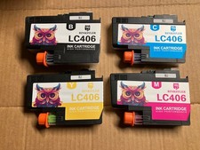 4 Pack Compatible LC 406 LC-406 Ink Cartridge for Brother Printer