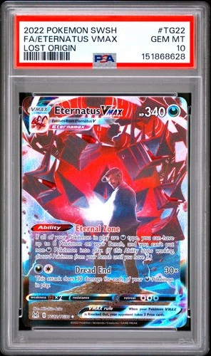 2022 POKEMON SWORD & SHIELD LOST ORIGIN #TG22 FULL ART/ETERNATUS VMAX PSA 10