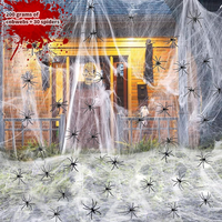 Halloween Spinnennetz Dekoration, 200G Dehnbare Spinnennetze &30KüNstliche Spinn
