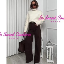 ZARA WOMAN NWT FW25/26 ECRU WOOL HIGH COLLAR JUMPER ALL SIZES 2893/171/712