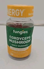 Cordyceps Mushroom Gummies Fungies  Energy Support Mango Pineapple 30ct Sealed