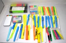 Wholesale Bulk Lot of 80 Various Brands Mixed Colors Highlighters Hi-Liters