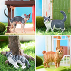 12PCS Cat Figurines, Plastic Cat Figures Realistic Kitten Toys, Cat Cake Topp...