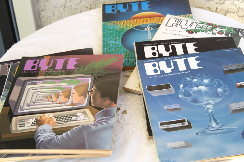 Byte Journal, Magazine 1977 & 1979 eight issues free shipping in U.S.
