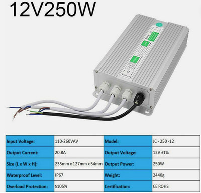 10W -1500W DC Regulated Switching Power Supply 3V 5V 12V 24V -48V Universal PSU