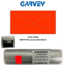 Genuine Garvey G3719 Red Pricing Labels, 5 Rolls 4,000 Labels 3719-10740