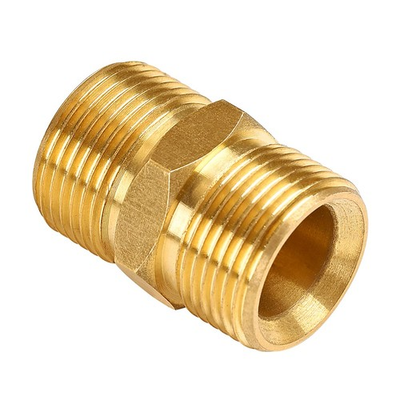 #ad YAMATIC Pressure Washer Hose Connector Solid Brass Double 1pcs Golden $14.69