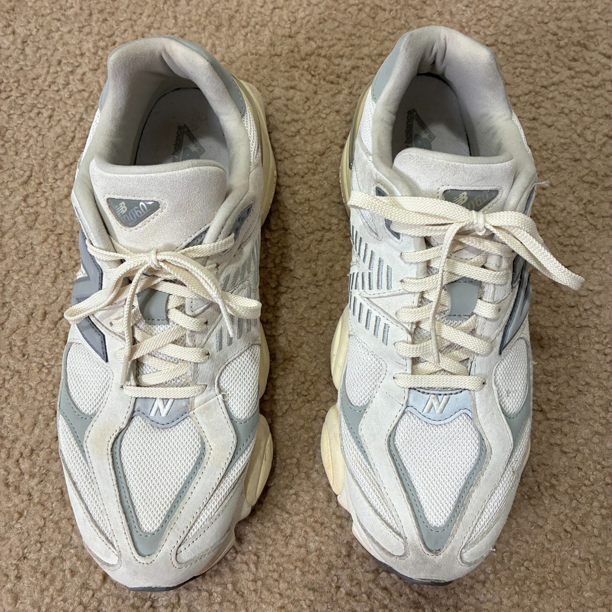 New Balance 9060  Men Sneakers Sz 12 Sea Salt Concrete Suede Grey U9060ECA View 3
