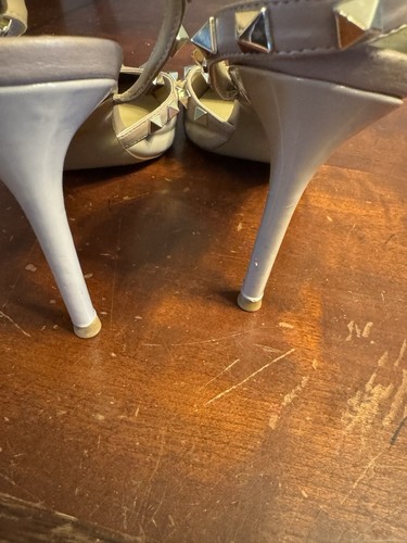 Pre-owned Valentino Rock Star Studs Nude Heels Size 38 - Imagen 6 de 11