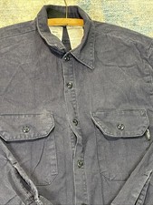 SteelGuard FR Shirt Mens Medium Westex UltraSoft CAT 2 Navy Work
