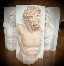 Greek sculpture Klytios Pergamon Altar. Original casting. Aged plaster colour.