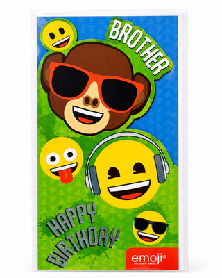 20 x Happy Birthday Bruder Karte Emojil Design lustige Grußkarte Neu BULK 