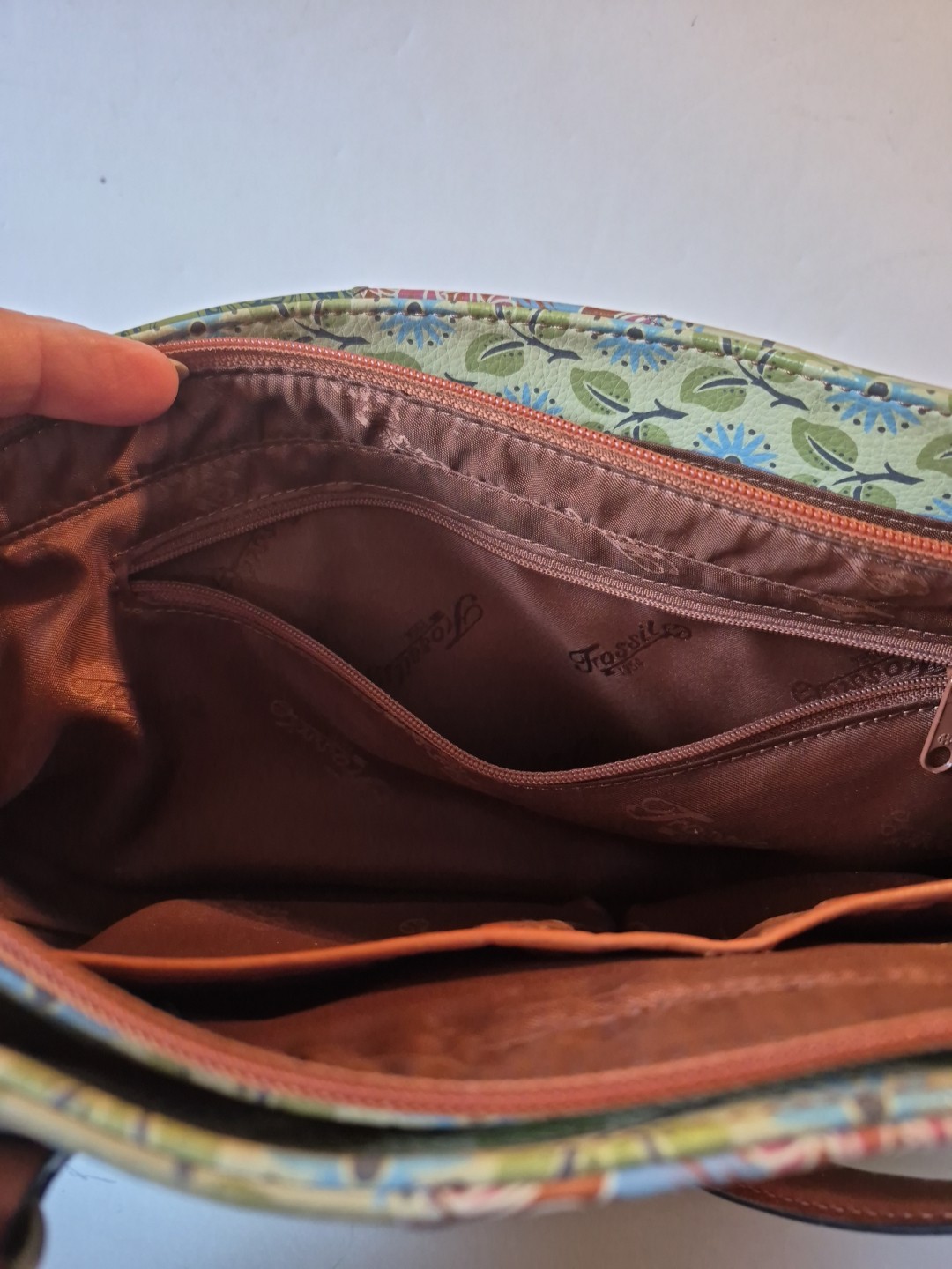 FOSSIL Multicolor Patchwork Leather Shoulder Bag … - image 5