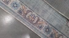 Chenille  Cotton rug 5x7 light blue