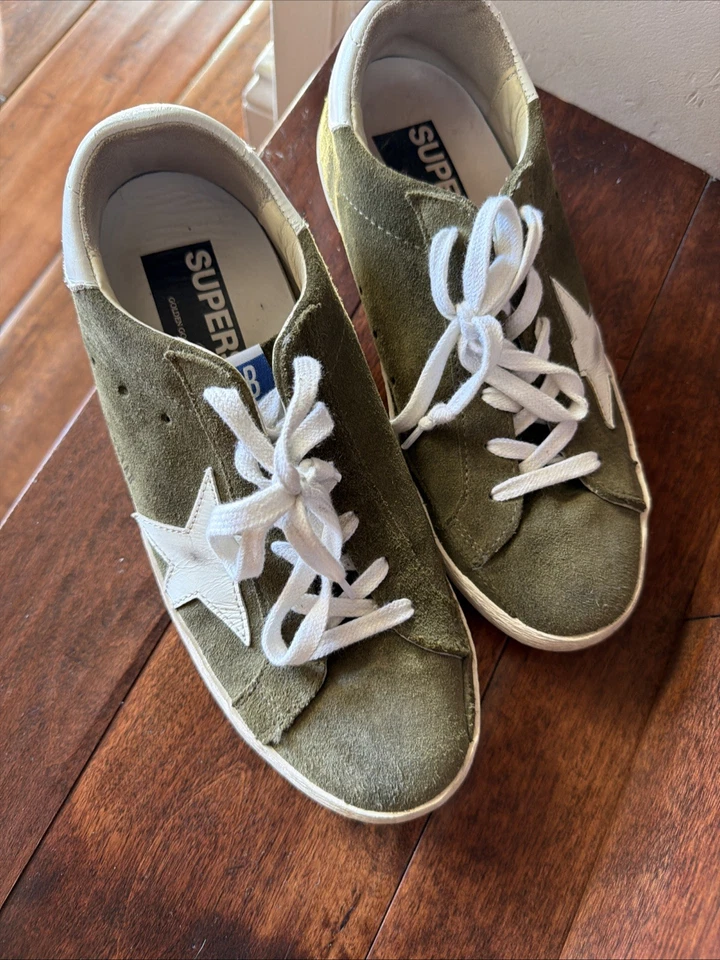 GOLDEN GOOSE Deluxe Marca GGDB Superstar Gamuza Blanco Estrella Zapatillas Zapatos 37 6 Foto 2 de 4