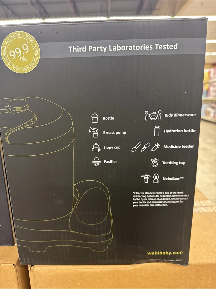 Esterilizador y secador de vapor eléctrico Wabi Baby  Foto 2 de 4