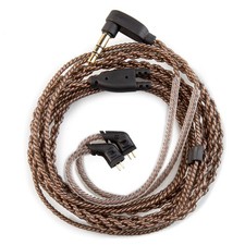 KZ CCA 2PIN IEM Earphone Cable, 4 Core 3.5MM, without Mic, Brown