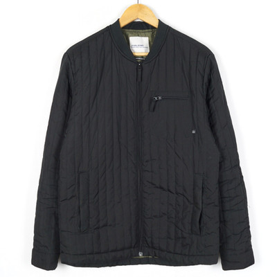 BLEND Herren Bomberjacke Gr.M Schwarz Polyester Isoliert Taschen Gesteppt