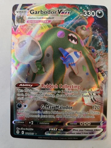 Garbodor VMAX 101/203 Holo VMAX Rare Evolving Skies NM/M Pokemon
