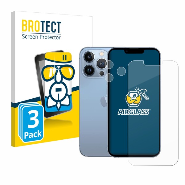 3X Panzerfolie Schutzglas Apple Iphone 13 Pro (Display+Kamera) Displayschutz-image