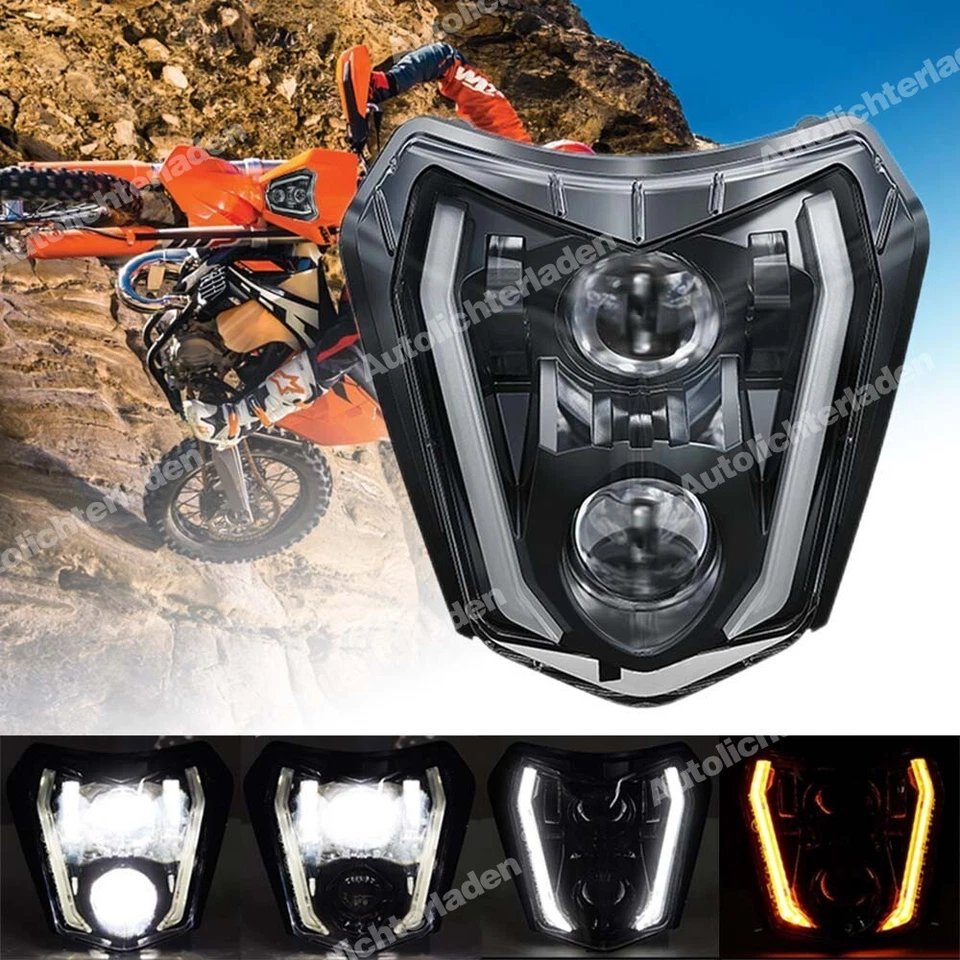 Für KTM EXC-F 250/ 350/ 450/ 500 2017-2023 FREERIDE LED-Scheinwerfer mit Blinker - Bild 3 von 4