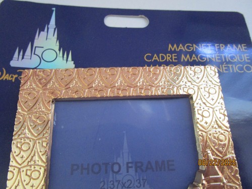 New Disney Parks Magnet Frame Walt Disney World 50 Pic 2.37 X 2.37 Frame 3.5 sq - Picture 2 of 5