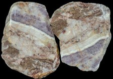 Achatpaar mit Amethyst - Schlottwitz - Sachsen - leicht UV-Aktiv (254nm)