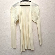 ISSEY MIYAKE  PLEATS PLEASE Cardigan  White Women's Size 4