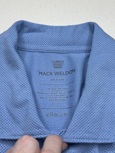 Mack Weldon Vesper Polo Riptide Blue Size M Modal Cotton - Picture 4 of 5