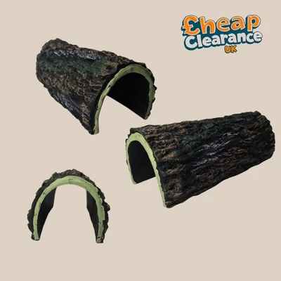 AQUARLINE Ornament realistisch halber Baumstamm Versteck Aquarium Harz Dekoration Medium