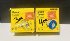 4 Pack Buss Tron Type TL 15 Amp Time Delay Fuses, Plus 3 Pack Buss Type W 15 Amp