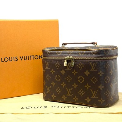 Louis Vuitton Nice BB M42265 Vanity Bag Brown Monogram LV 【Condition:S】