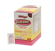 Medique 22013 1/2" Diotame Bismuth Subsalicylate Anti-Diarrheal Tablet