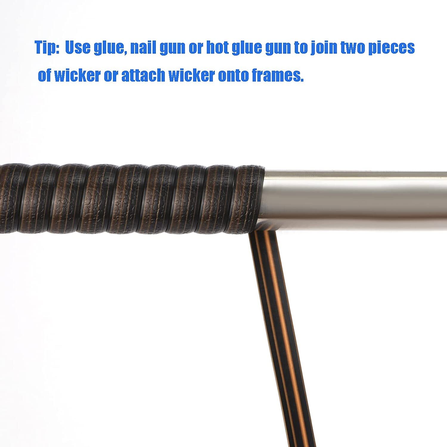 Wicker Repair Kit, 120Ft Wicker Repair Supplies, TwoTone Gradient Dark