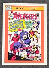 Avengers #136 1990 Captain America Lives Again M.V.C. Marvel Comics Trading Card