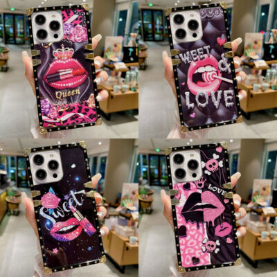 Squareness Lips Ring Phone Case For Huawei Nova 13 14 12 P50 Honor 200 300 90