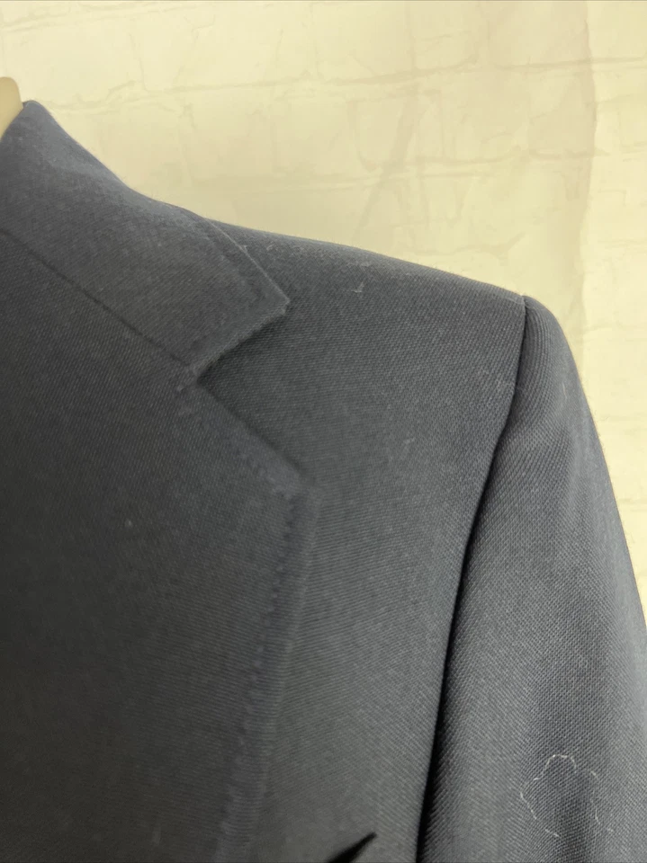 Мужской темно-синий однотонный блейзер Adams Row 39R $495 - Изображение 2 из 4