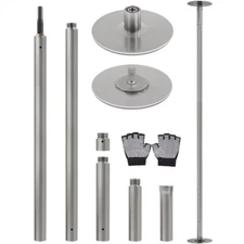 Dance Pole Portable 45mm Spinning Static Dancing Pole Height Adjustable for Home