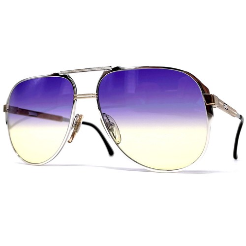 NOS vintage CARRERA 5320 VARIO sunglasses - 80s W.Germany - Silver/Purple/Yellow - Picture 2 of 9