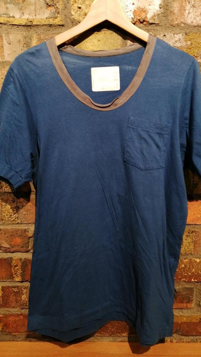 SACAI T-shirt Men's Size 3 L Blue cotton 100% L 69 cm made SACAI T-shirt Men's Size 3 L Blue cotton 100% L 69 cm made