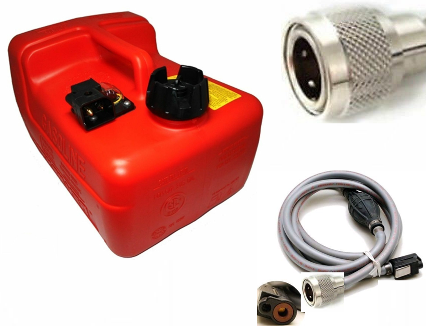 QUICKSILVER 12L EXTERNAL FUEL TANK & LINE for 2Stroke TOHATSU Outboard