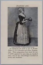 1891 Walter Baker & Co Vintage Ad La Belle Chocolatiere Chocolate Cocoa Baking