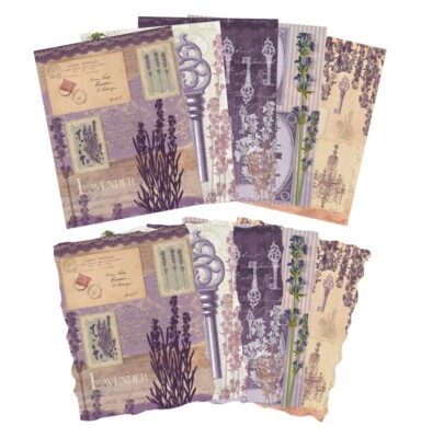 Papier-SET-Bastelpapier-Scrapbooking-Junk Journal-20 Teile-Lavender Paper-18039