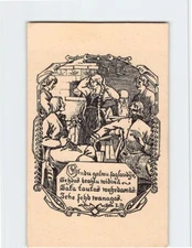 Postcard Medieval Scene Art Print