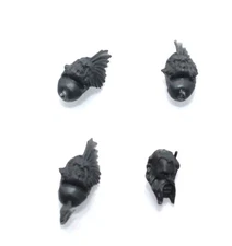 Warhammer 40K Space Marines Space Wolf Bare Heads F x4 - OLD